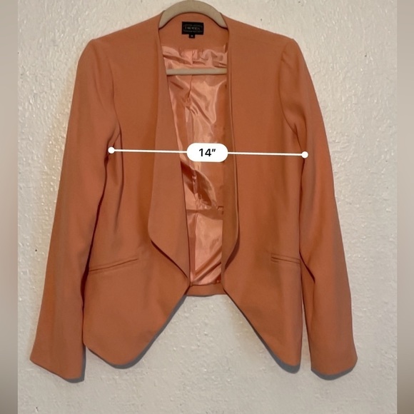 Countess, light orange blazer, size medium - Picture 3 of 7